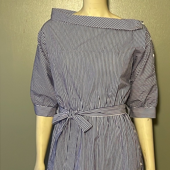 SJ style USA, stripped, Midi dress. Size M - Picture 2 of 10